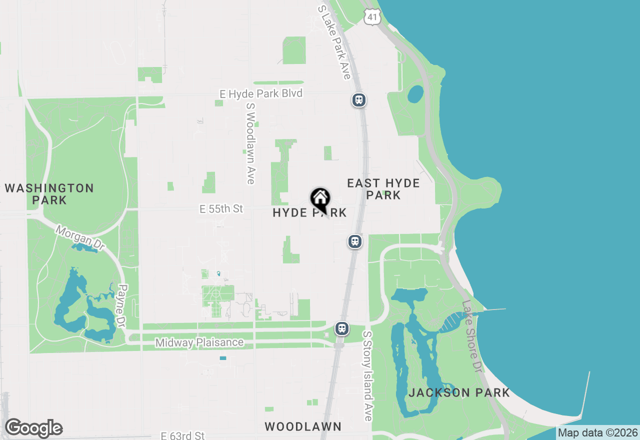 Map of 5528 S Blackstone Avenue #1S, Chicago, IL 60637