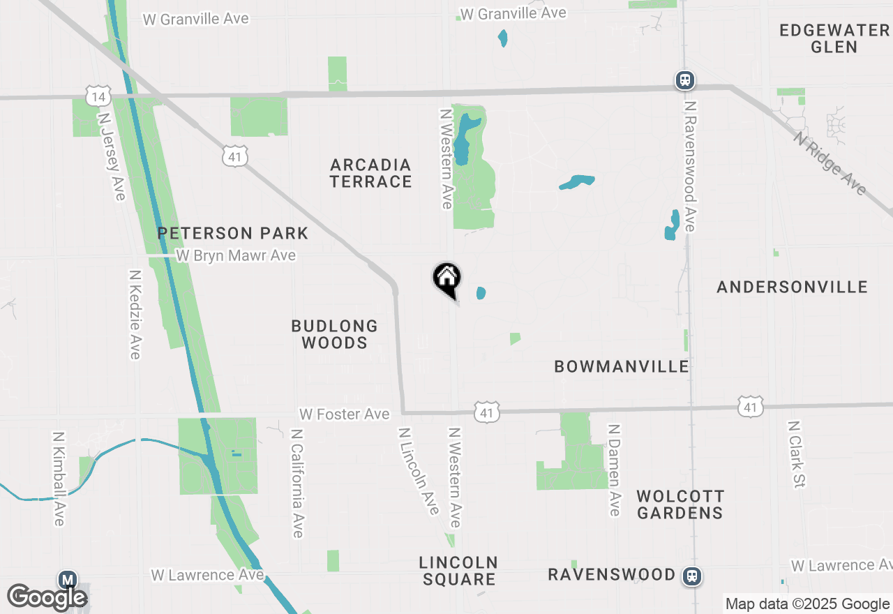 Map of 5442 N Western Avenue #1B, Chicago, IL 60625