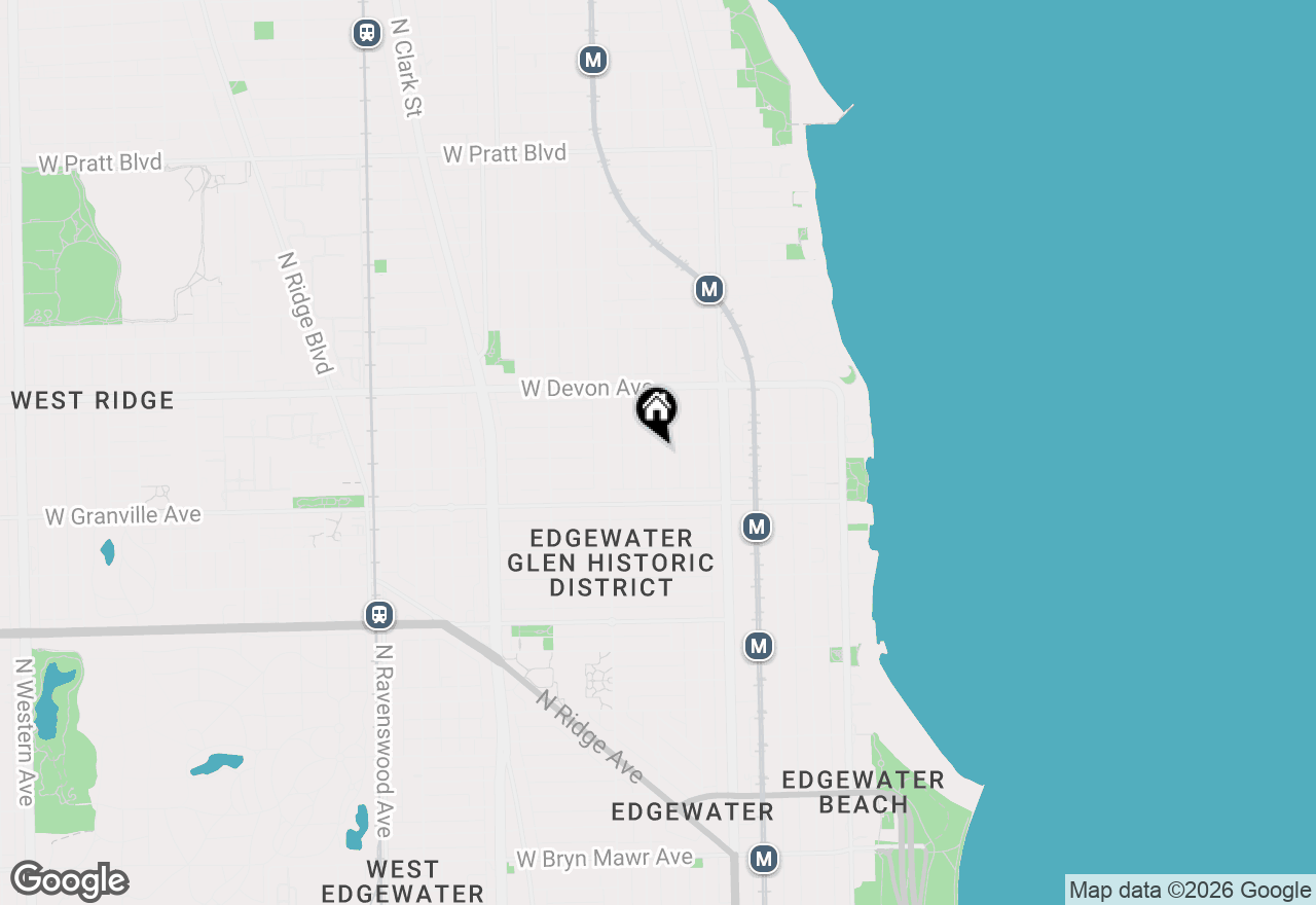 Map of 6252 N Lakewood Avenue, Chicago, IL 60660