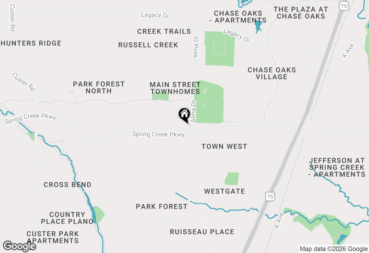 Map of 909 Spring Creek Parkway ##450, Plano, TX 75023