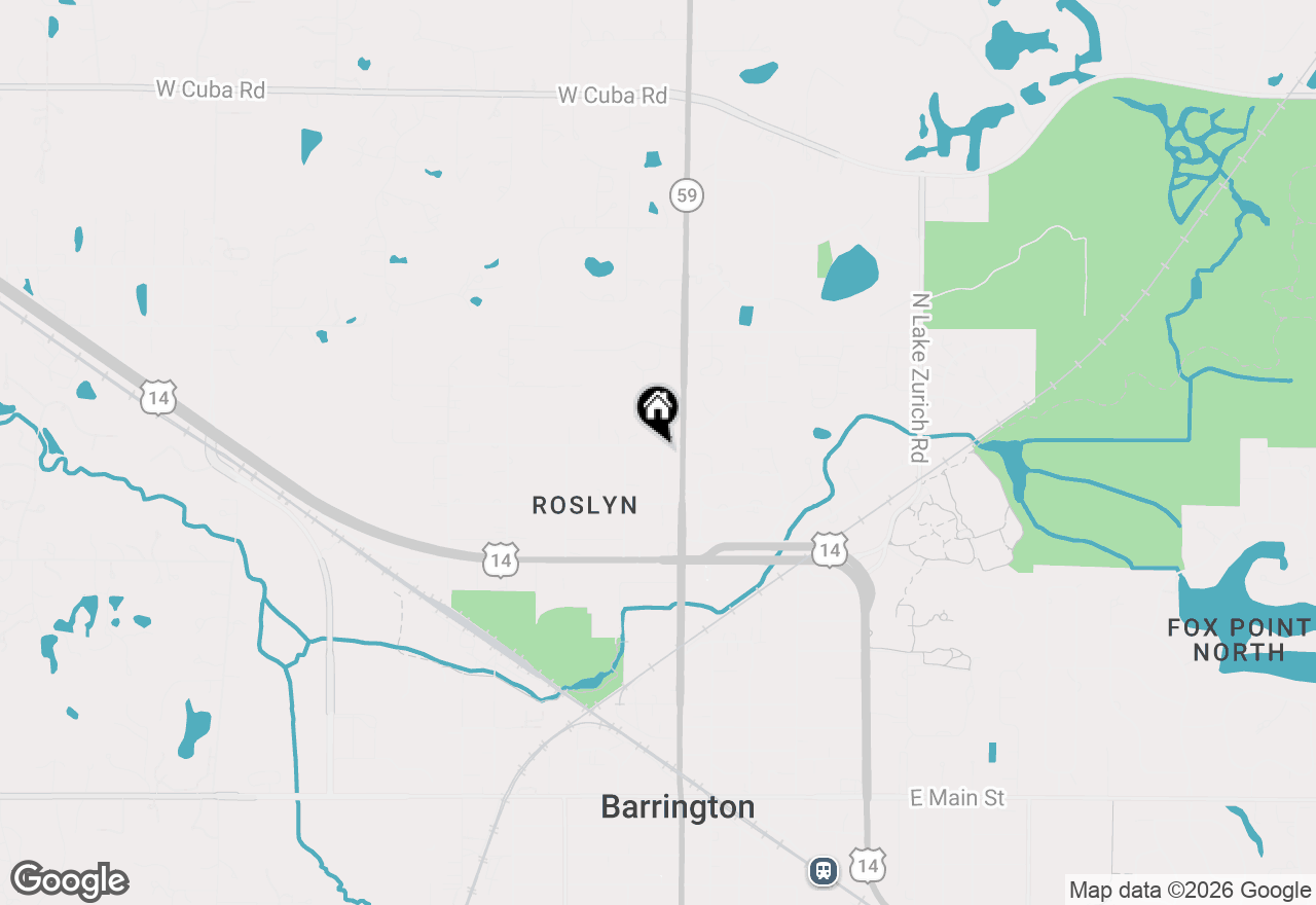 Map of 119 Roslyn Road, Barrington, IL 60010
