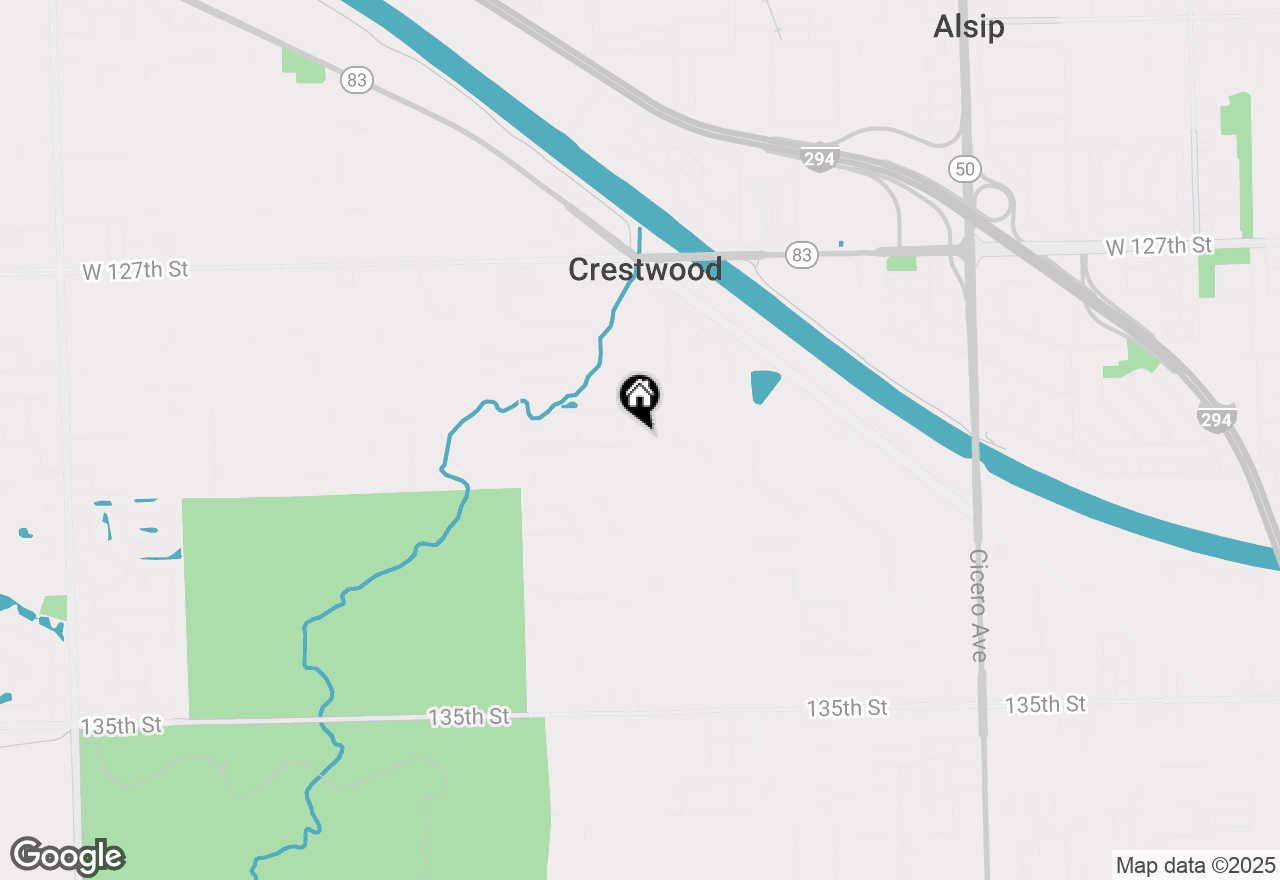 Map of 13000 W Playfield Drive, Crestwood, IL 60418