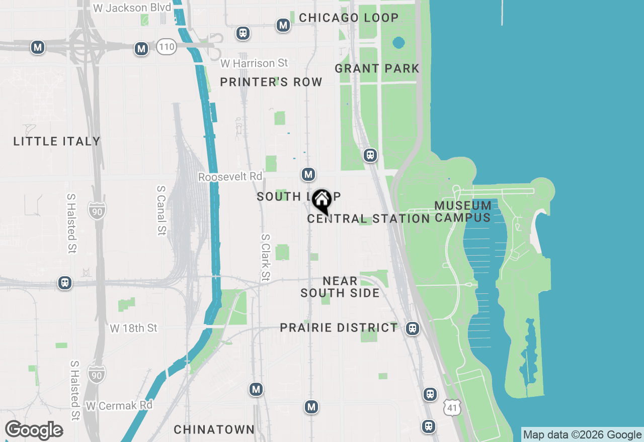 Map of 1345 S Wabash Avenue #910, Chicago, IL 60605