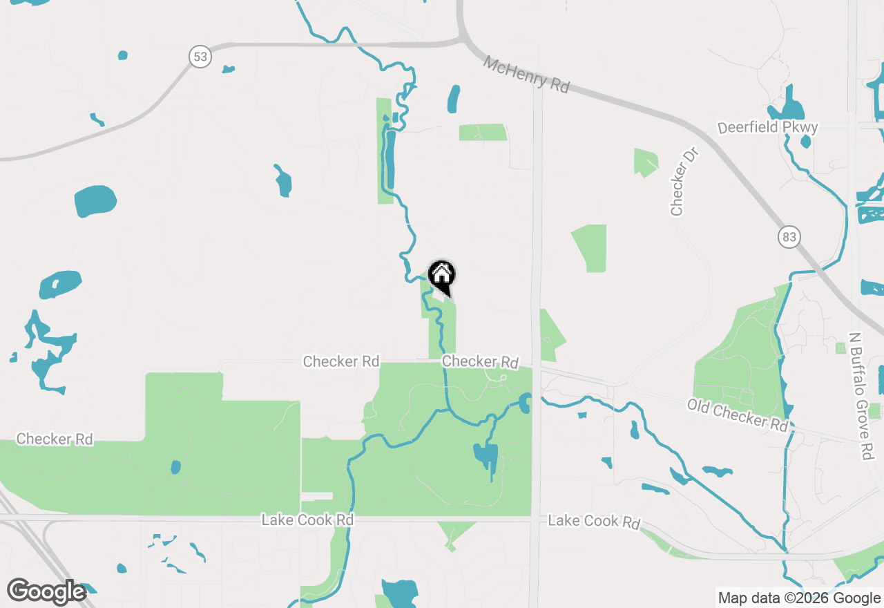 Map of 1889 Checker Road, Long Grove, IL 60047