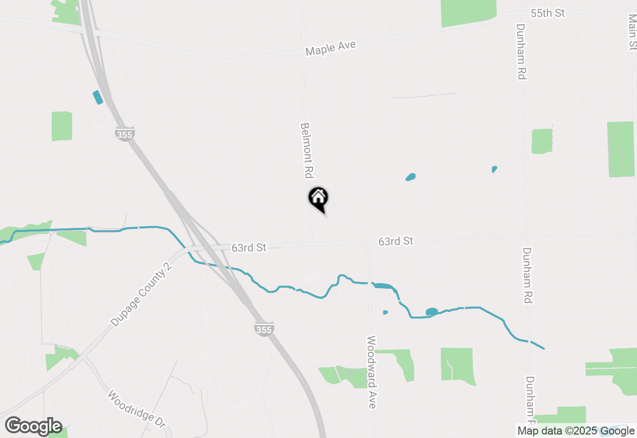 Map of 6205 Belmont Road, Downers Grove, IL 60516