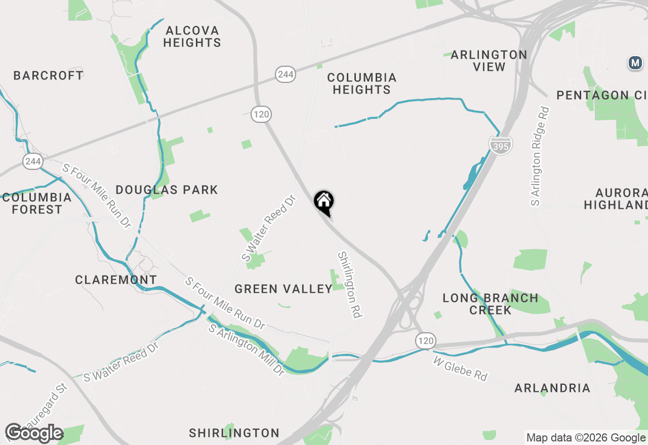 Map of 2012 S Glebe Road, Arlington, VA 22204