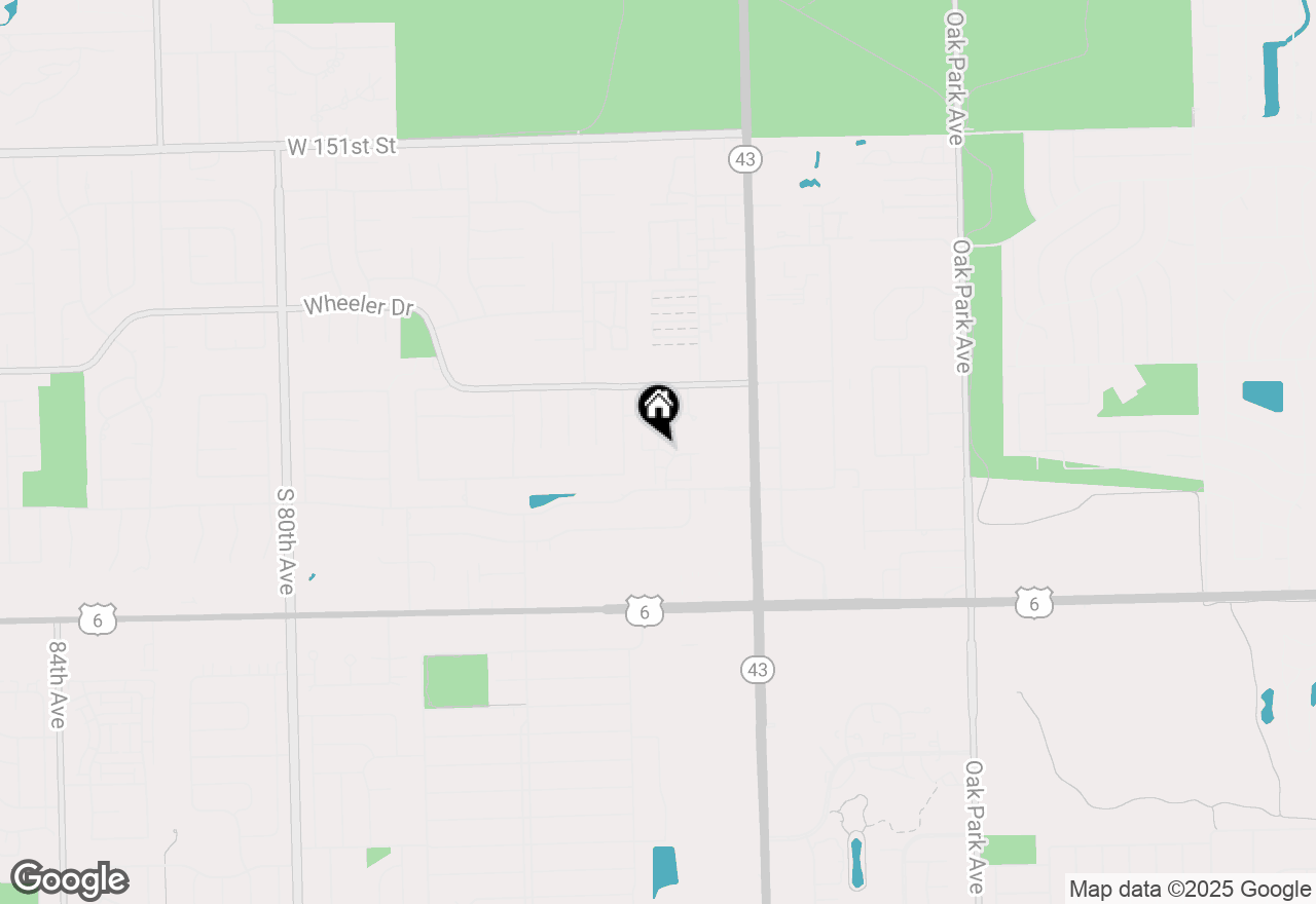 Map of 15608 Petunia Court, Orland Park, IL 60462