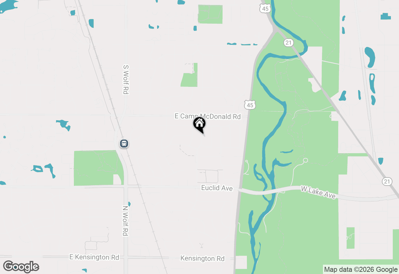 Map of 1408 N Burning Bush Lane, Mount Prospect, IL 60056