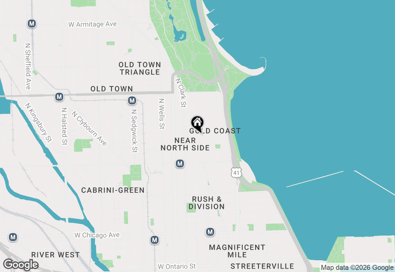Map of 1329 N Dearborn Street #3, Chicago, IL 60610