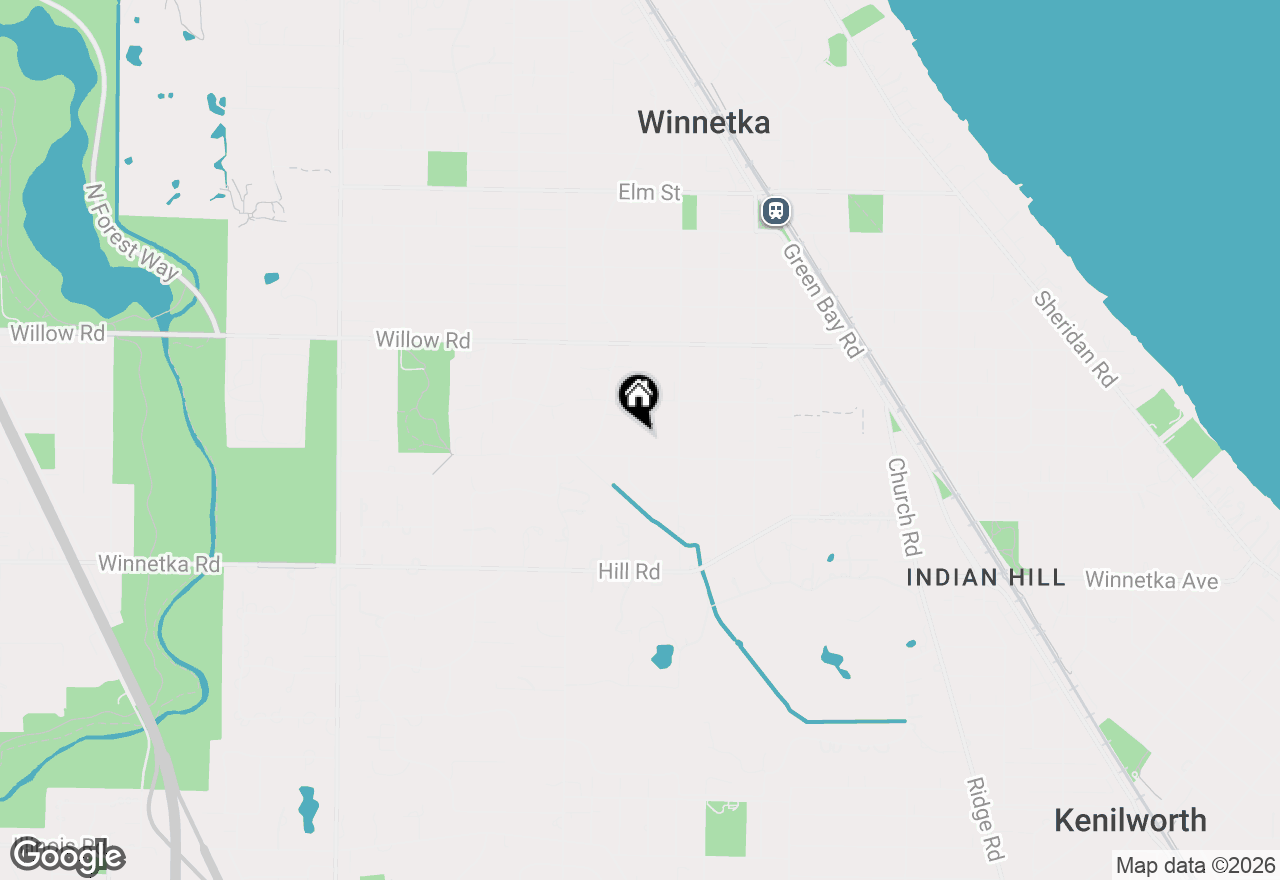 Map of 915 Sunset Road, Winnetka, IL 60093