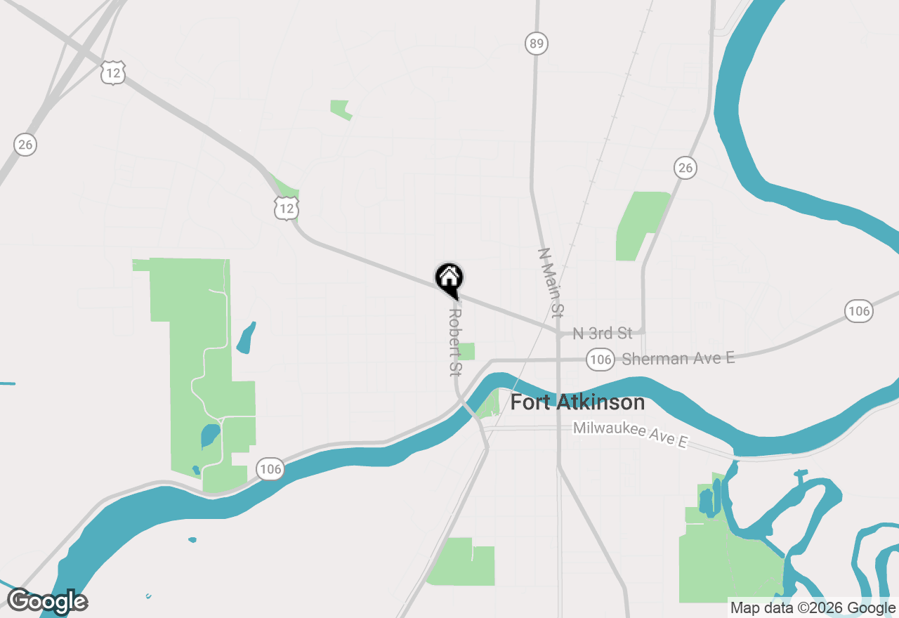 Map of 333 Robert Street, Fort Atkinson, WI 53538