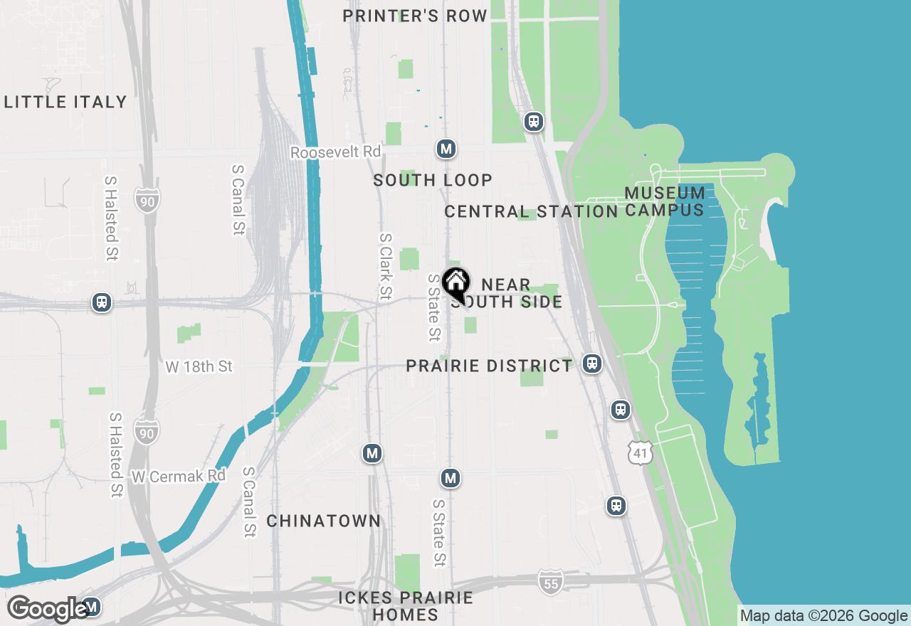 Map of 1600 S Wabash Avenue #2E, Chicago, IL 60616