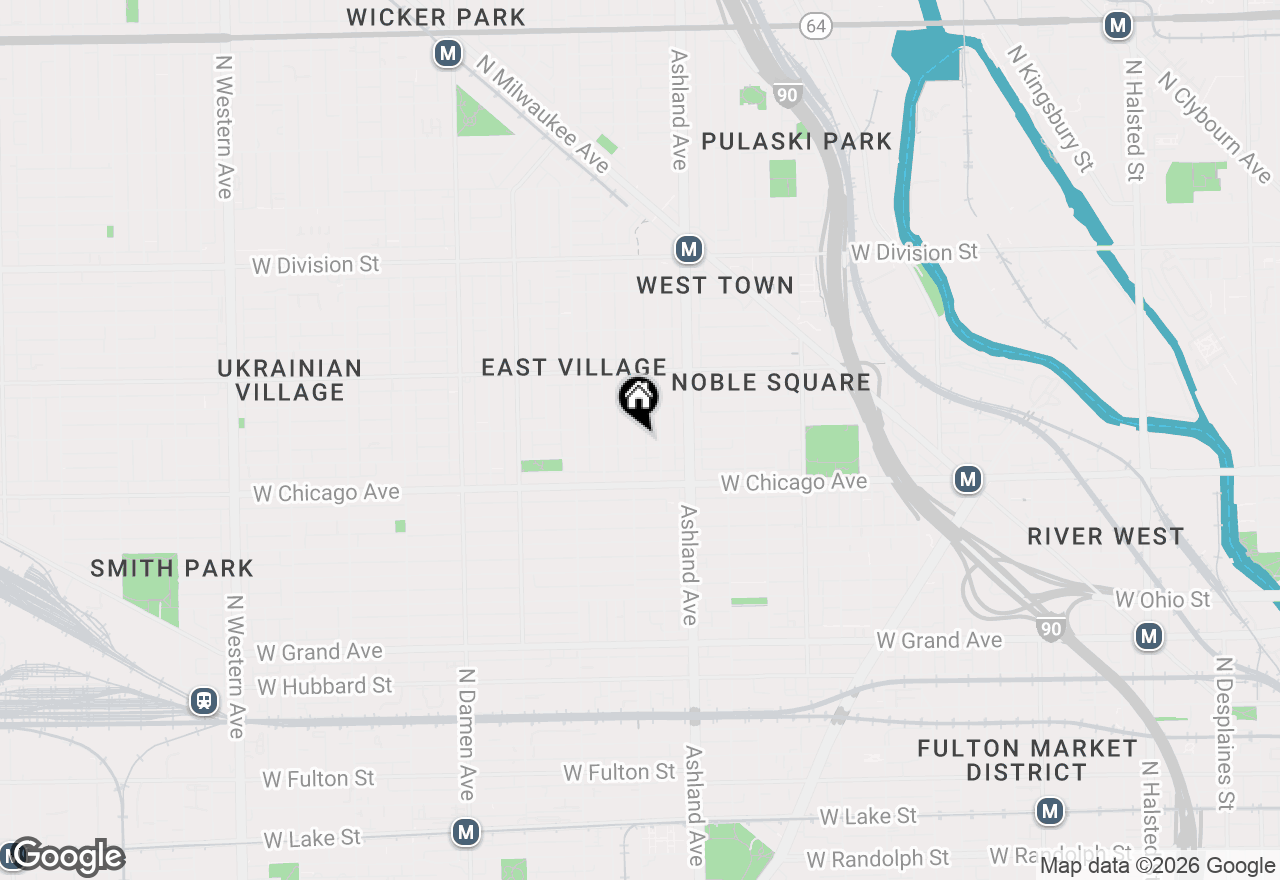 Map of 849 N Paulina Street #3, Chicago, IL 60622