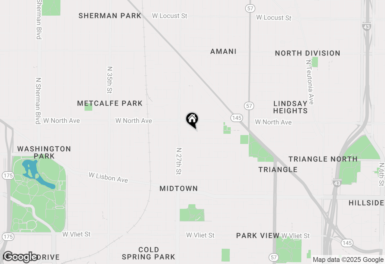 Map of 2516 W Garfield Ave, Milwaukee, WI 53205