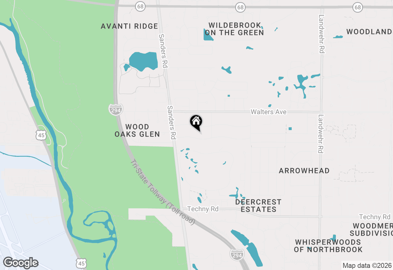 Map of 3904 Oak Avenue, Northbrook, IL 60062