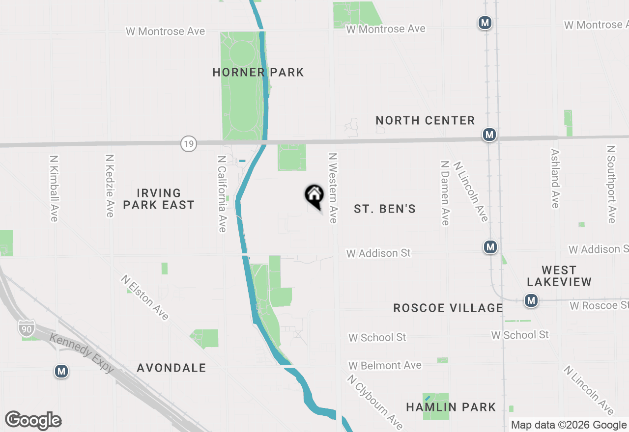 Map of 2445 W Bradley Place, Chicago, IL 60618