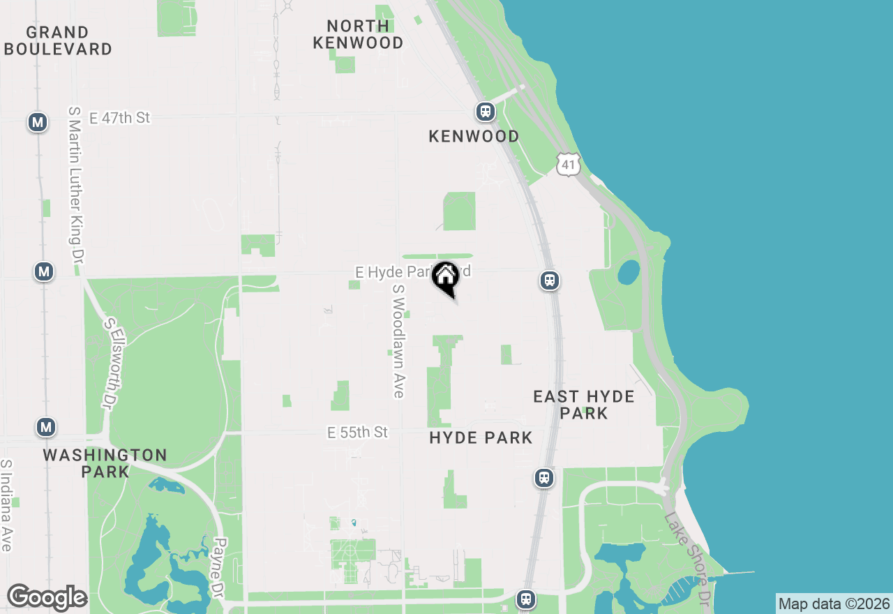 Map of 1327 E 52nd Street #302, Chicago, IL 60615