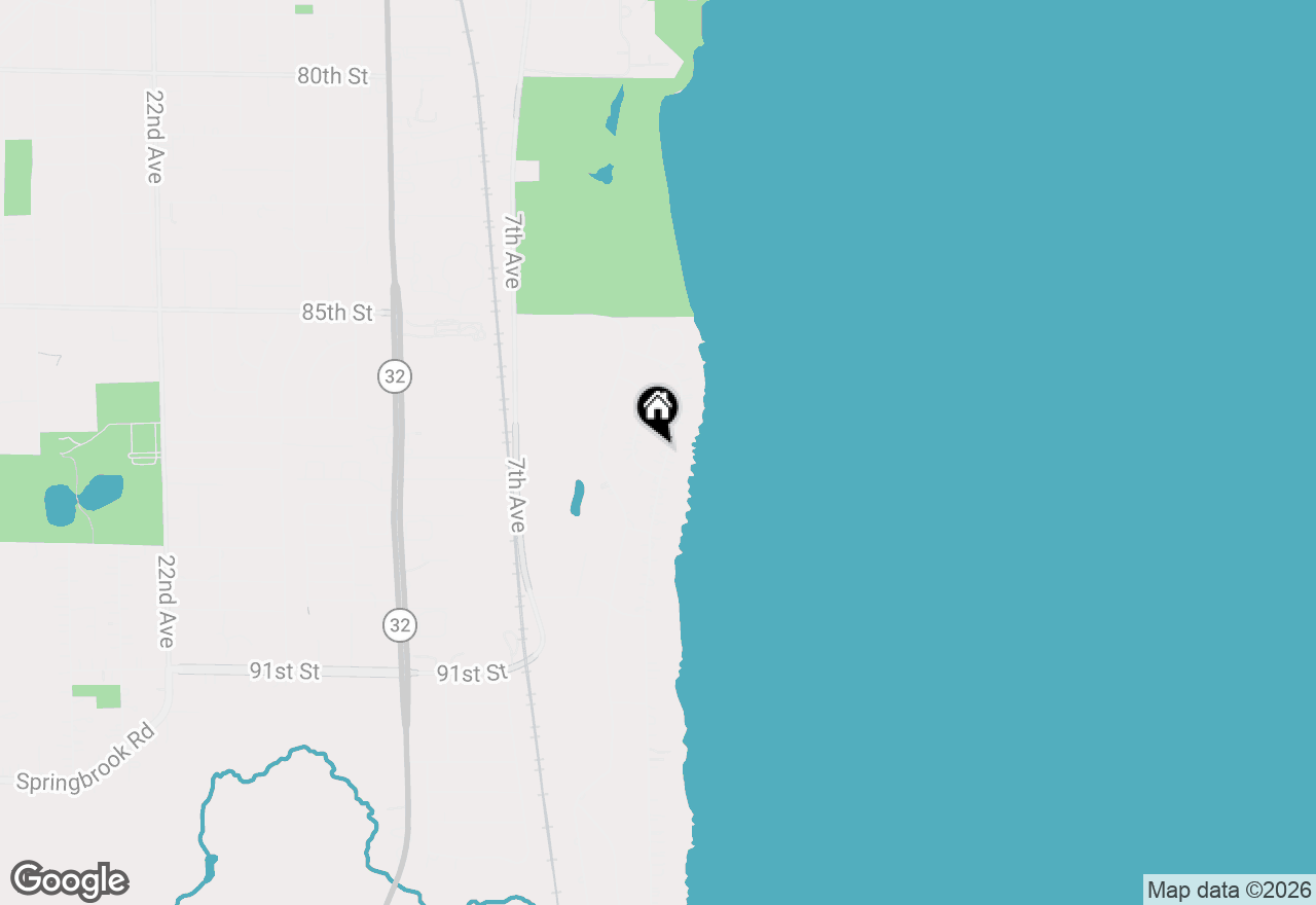 Map of 8730 Lakeshore Dr, Pleasant Prairie, WI 53158