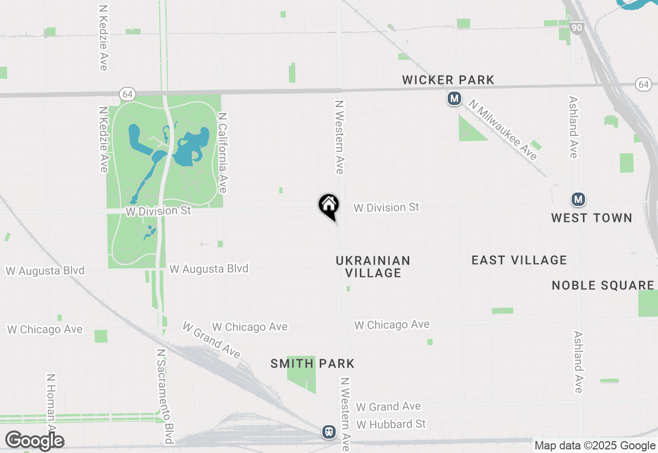 Map of 2427 W Haddon Avenue #2, Chicago, IL 60622