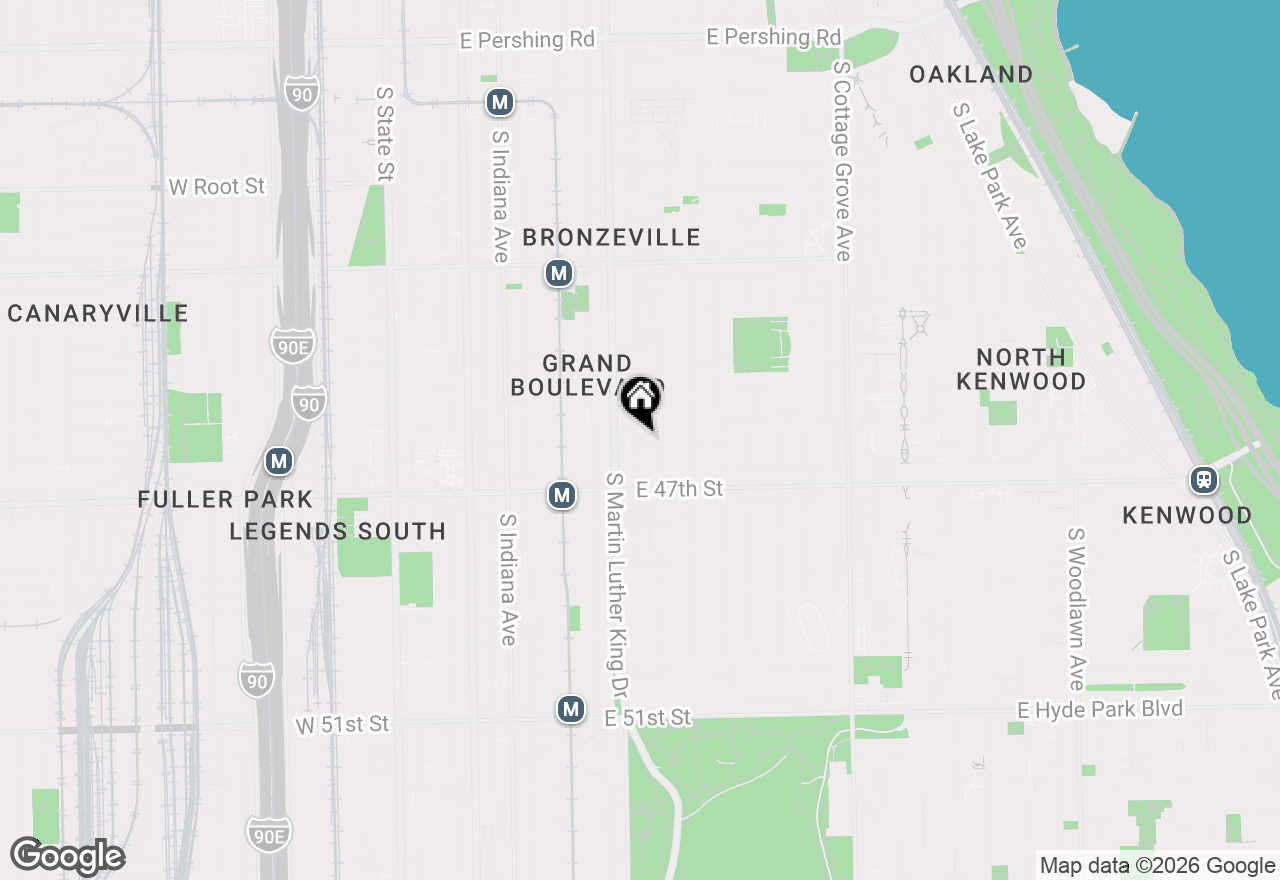 Map of 419 E 46th Street, Chicago, IL 60653