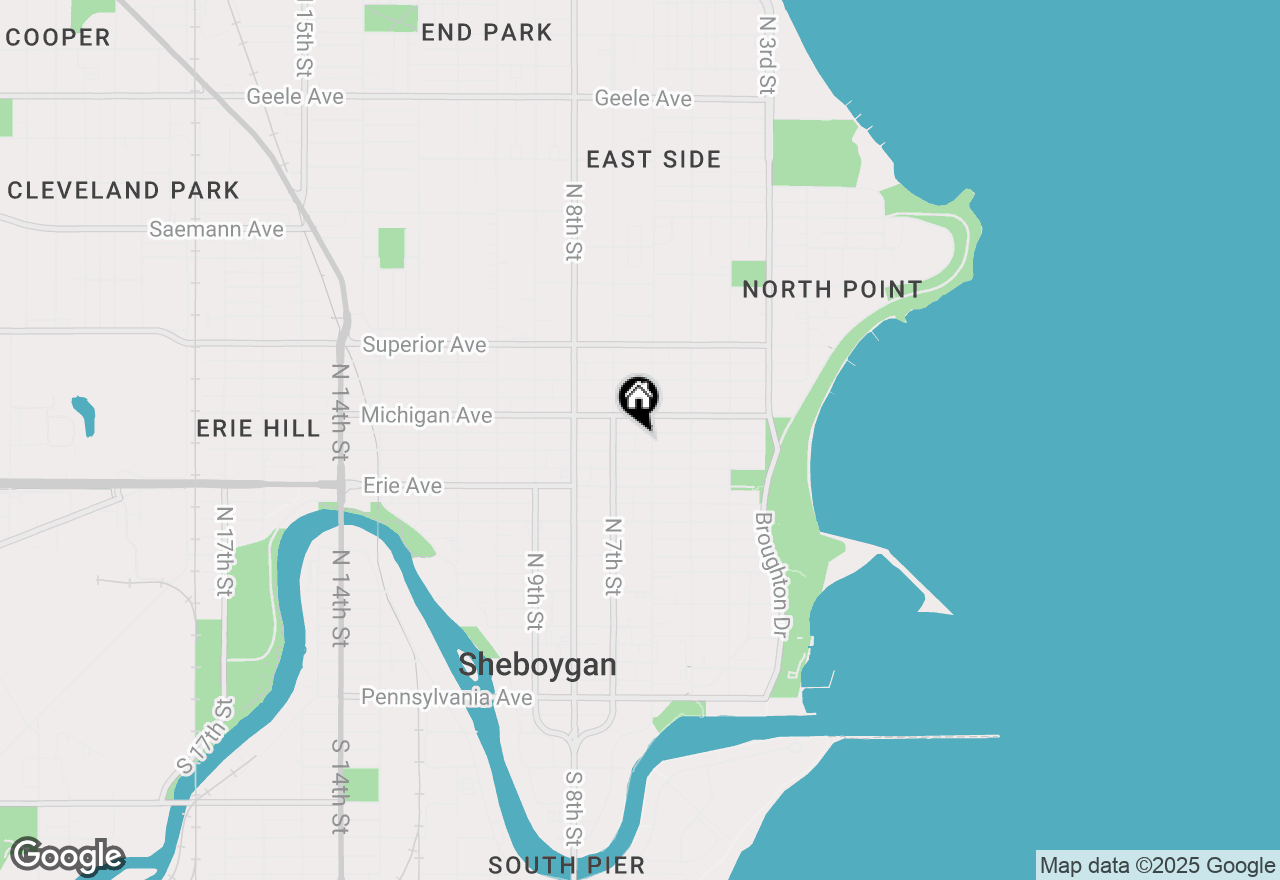 Map of 612 St Clair Ave, Sheboygan, WI 53081