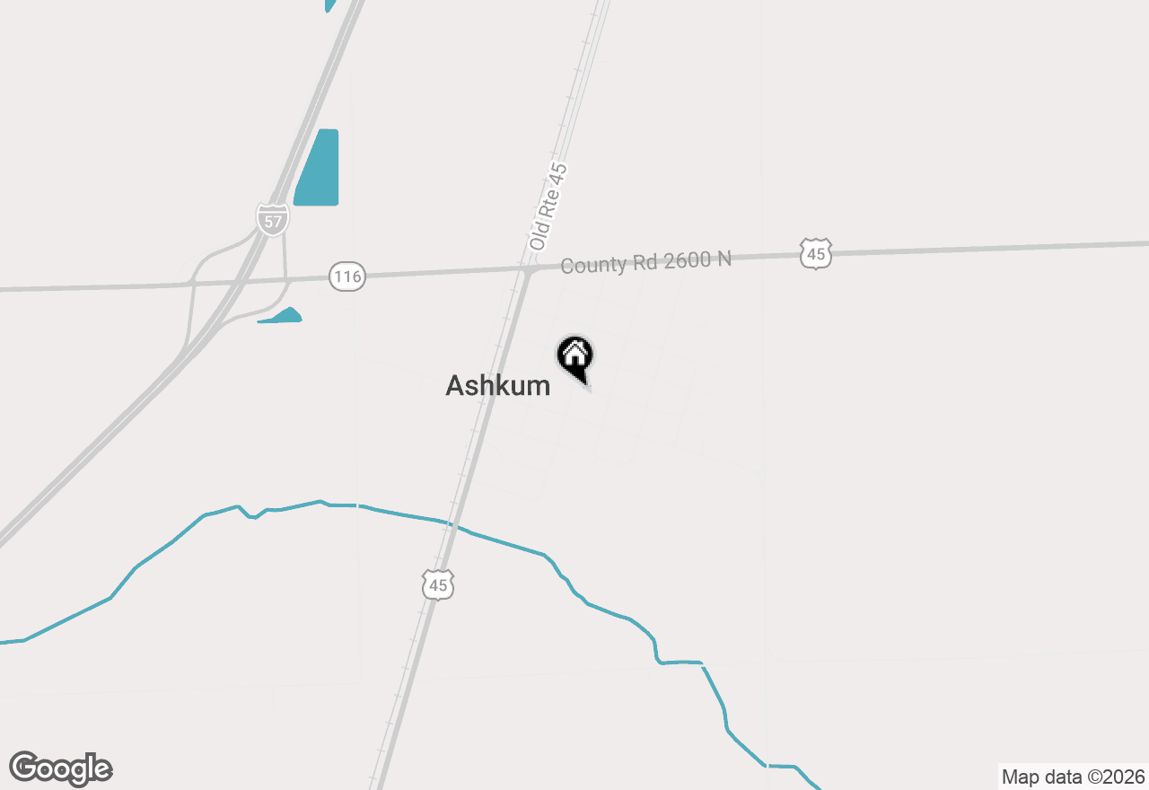 Map of 308 E Washington Street, Ashkum, IL 60911