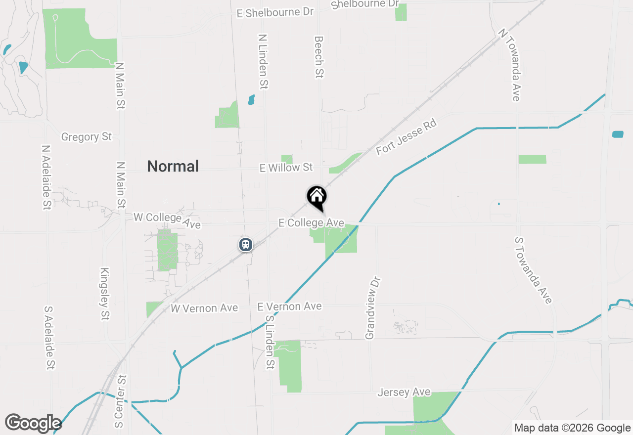 Map of 506 E College Avenue, Normal, IL 61761