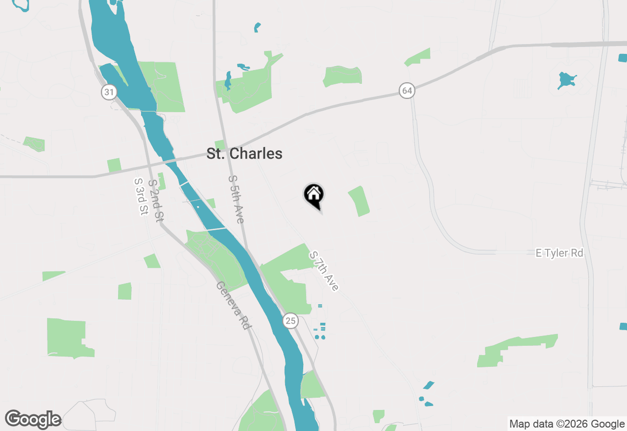 Map of 722 S 9th Avenue, St. Charles, IL 60174