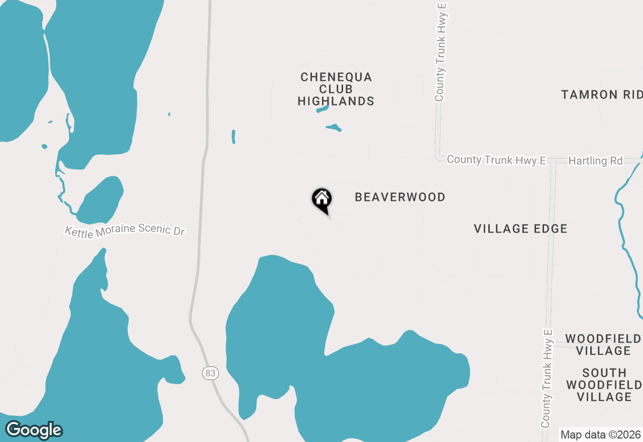 Map of N65W30990 Beaver Lake Rd, Hartland, WI 53029