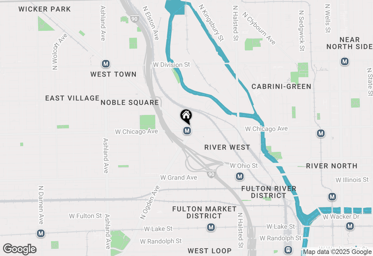 Map of 805 N Milwaukee Avenue #2S, Chicago, IL 60642