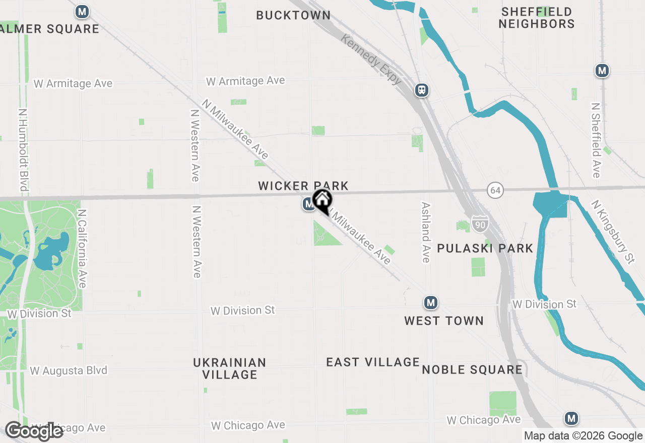 Map of 1519 N Wicker Park Avenue, Chicago, IL 60622