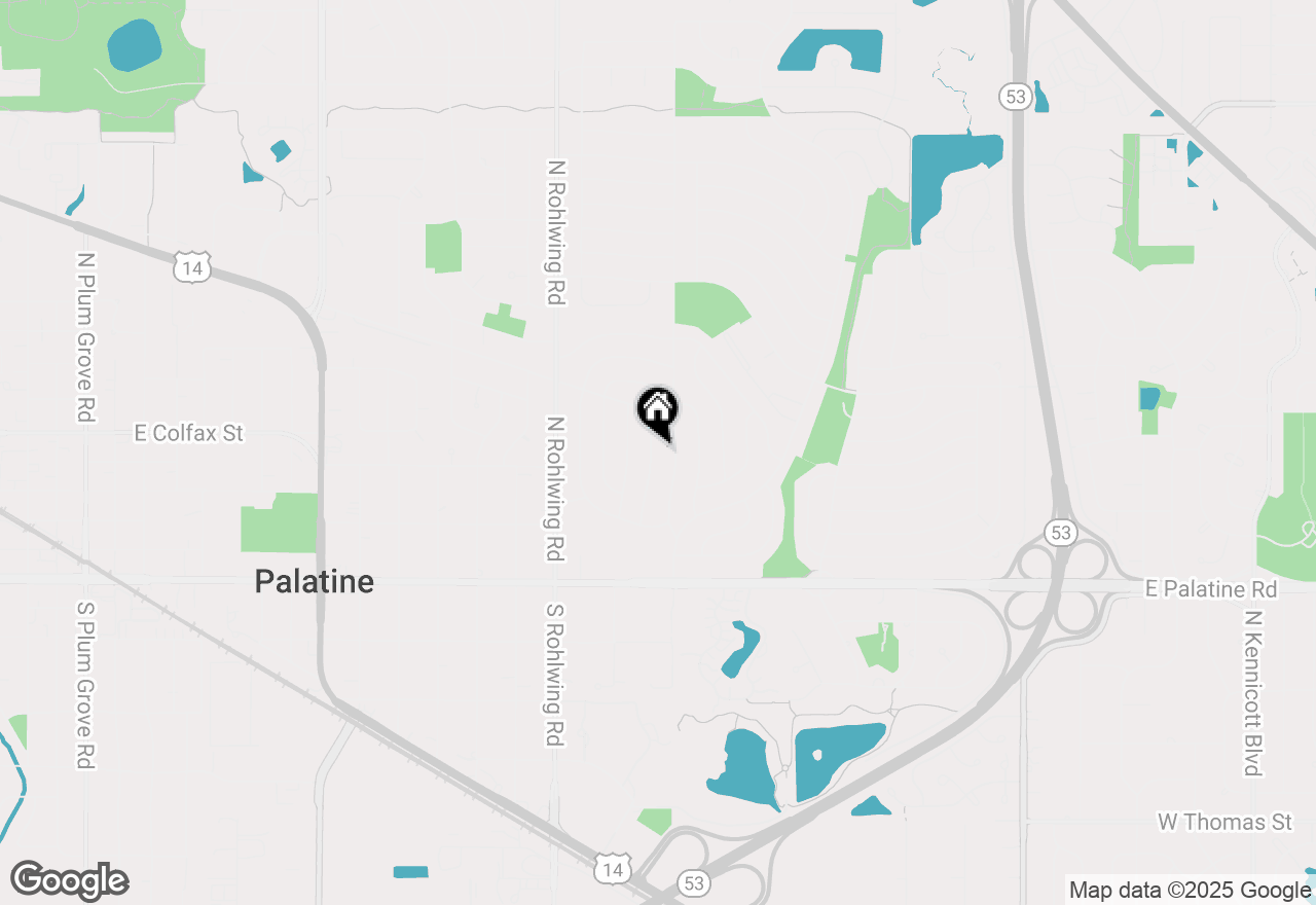 Map of 215 N Cady Drive, Palatine, IL 60074