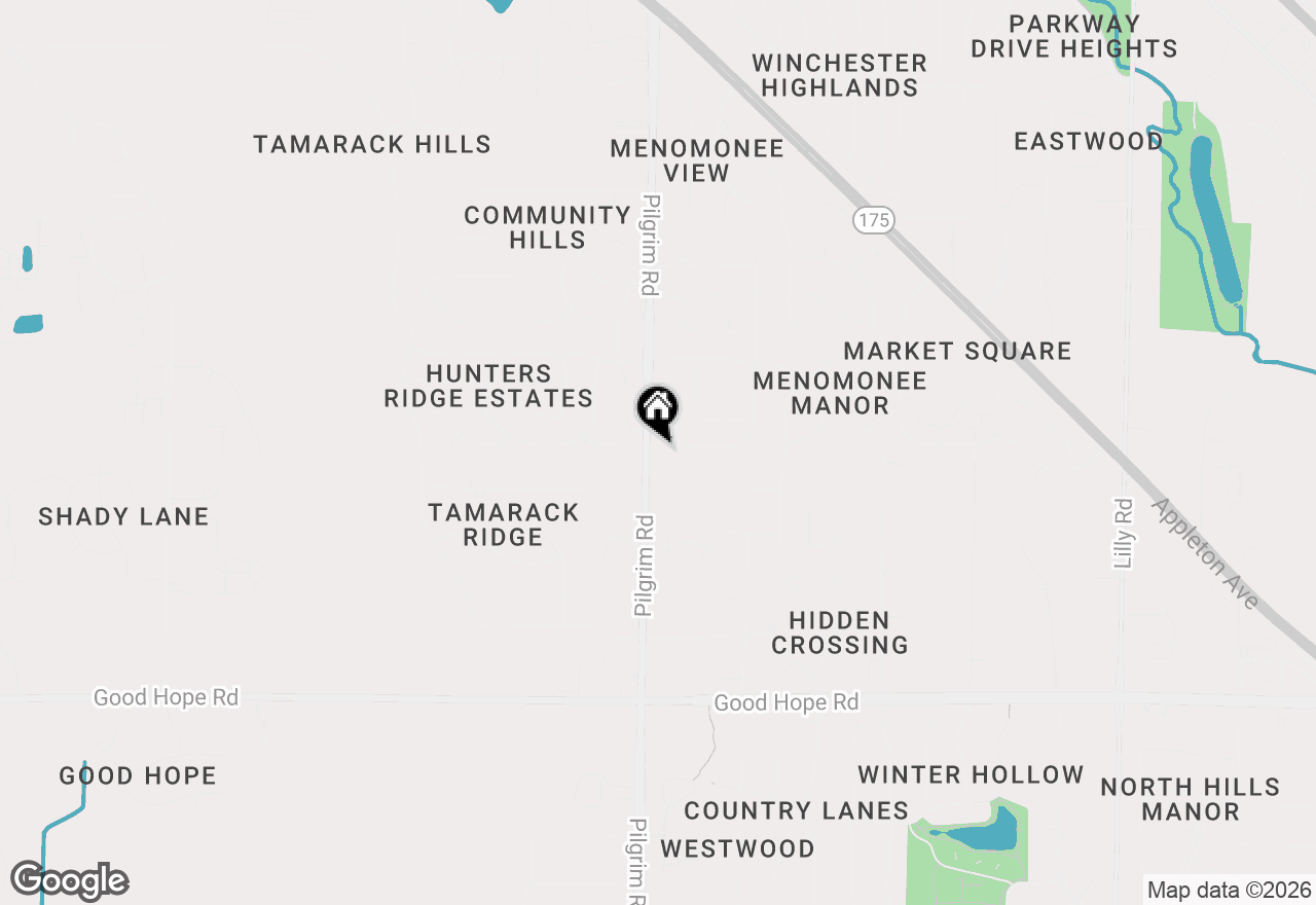 Map of W156N7616 Pilgrim Rd, Menomonee Falls, WI 53051