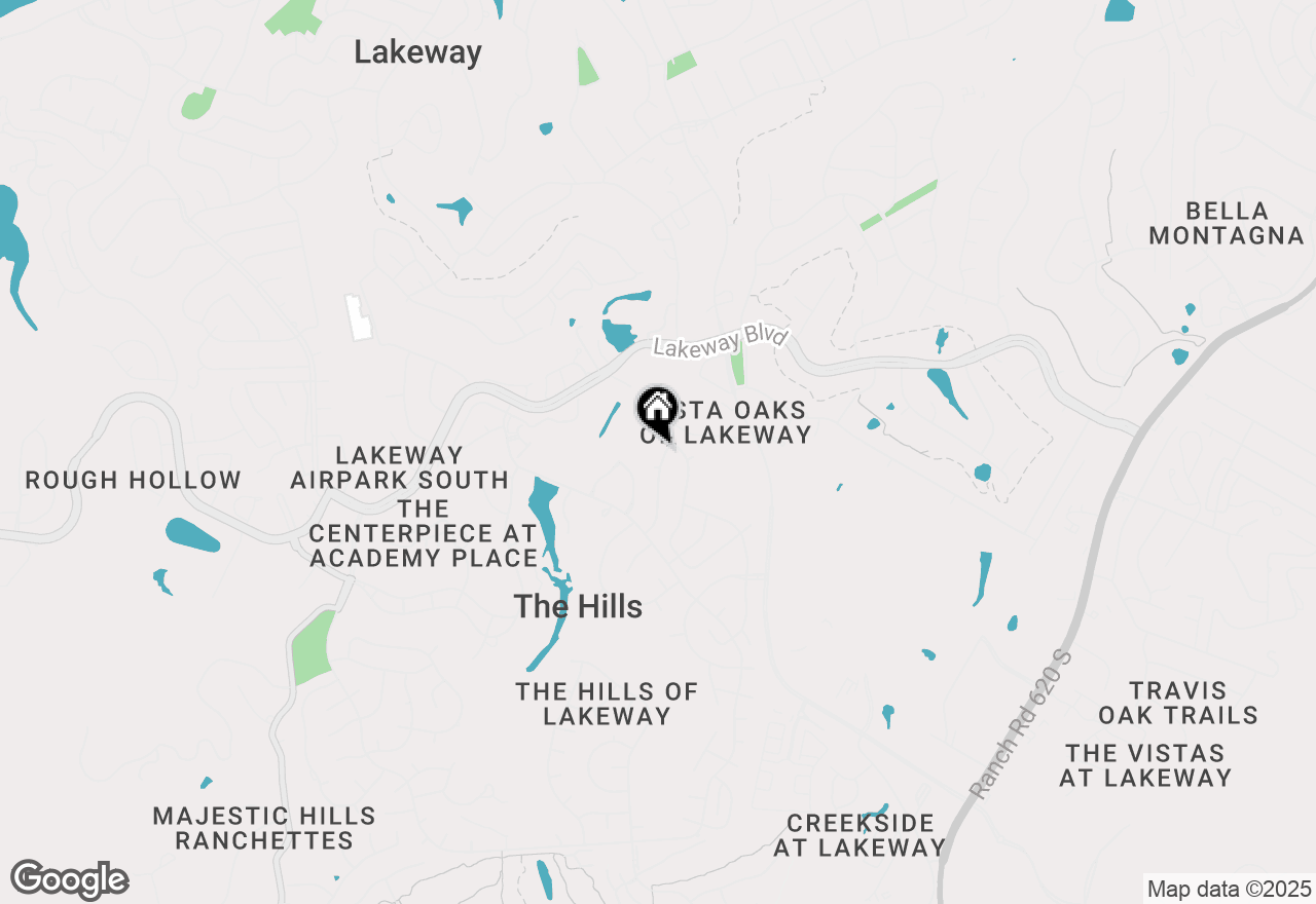 Map of 25 Falling Oaks Trl, The Hills, TX 78738
