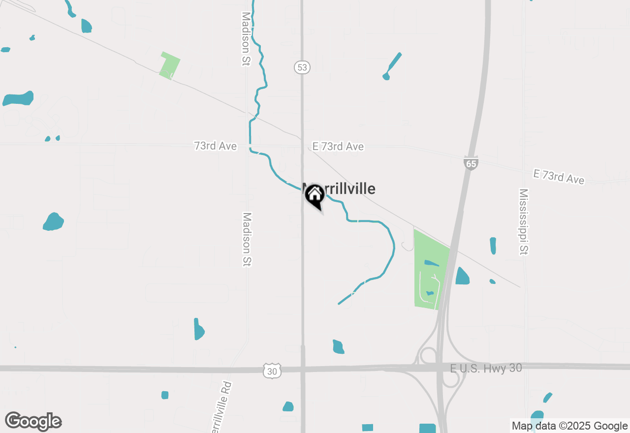 Map of 1 Sunset Road, Merrillville, IN 46410