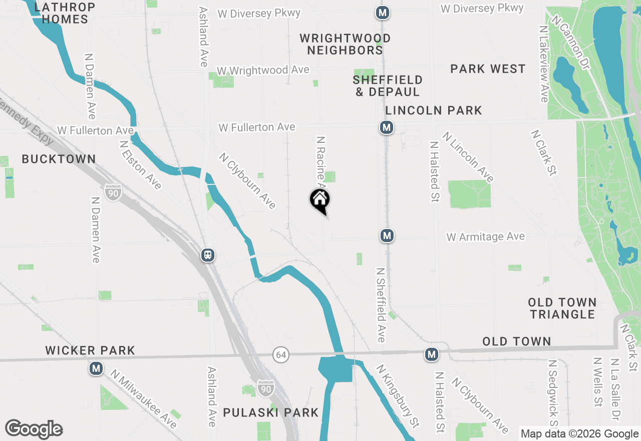 Map of 2042 N Racine Avenue #101, Chicago, IL 60614