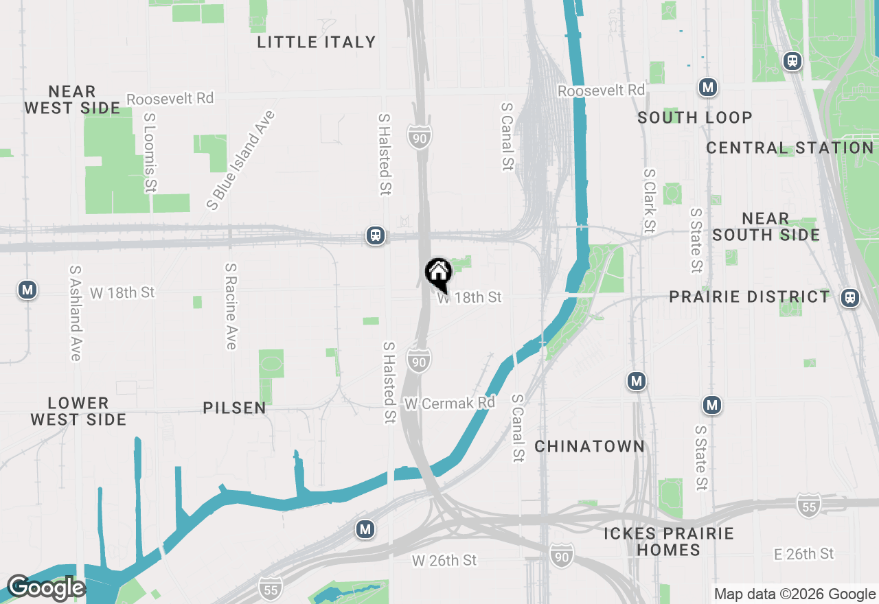 Map of 639 W 18th Street #2F, Chicago, IL 60616