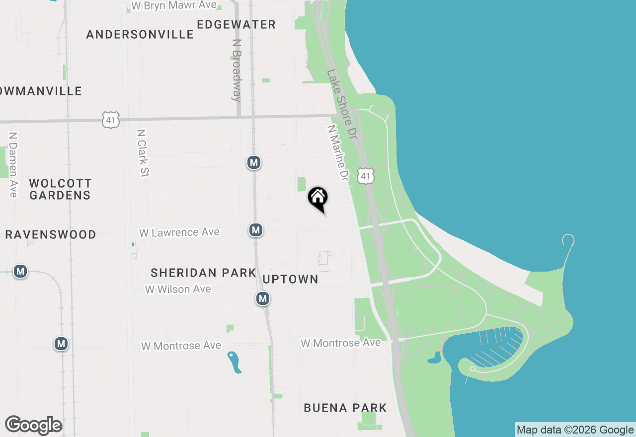 Map of 915 W Gunnison Street #3E, Chicago, IL 60640