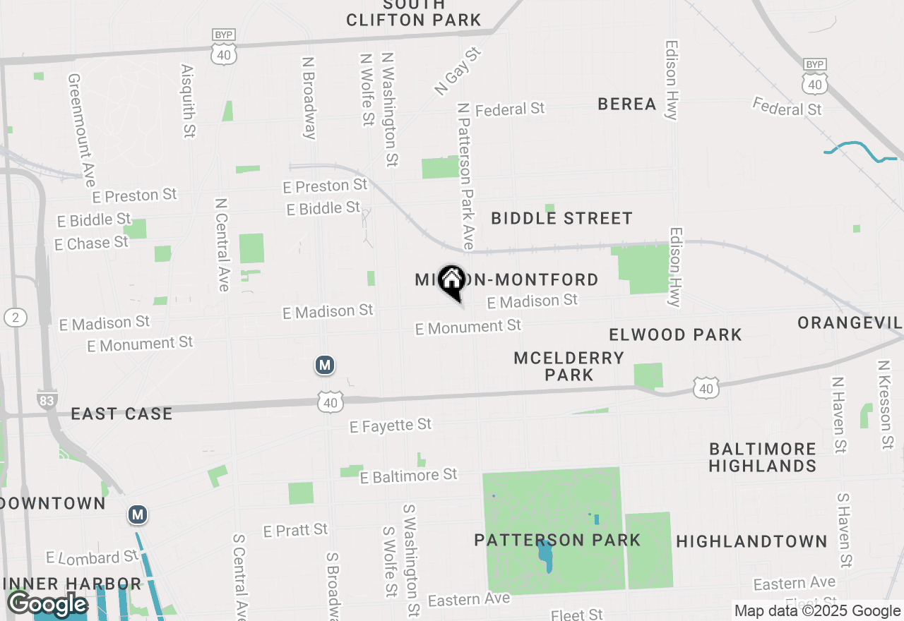 Map of 727 N Collington Avenue, Baltimore, MD 21205