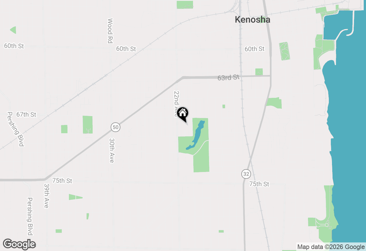 Map of 6726 21st Ave, Kenosha, WI 53143