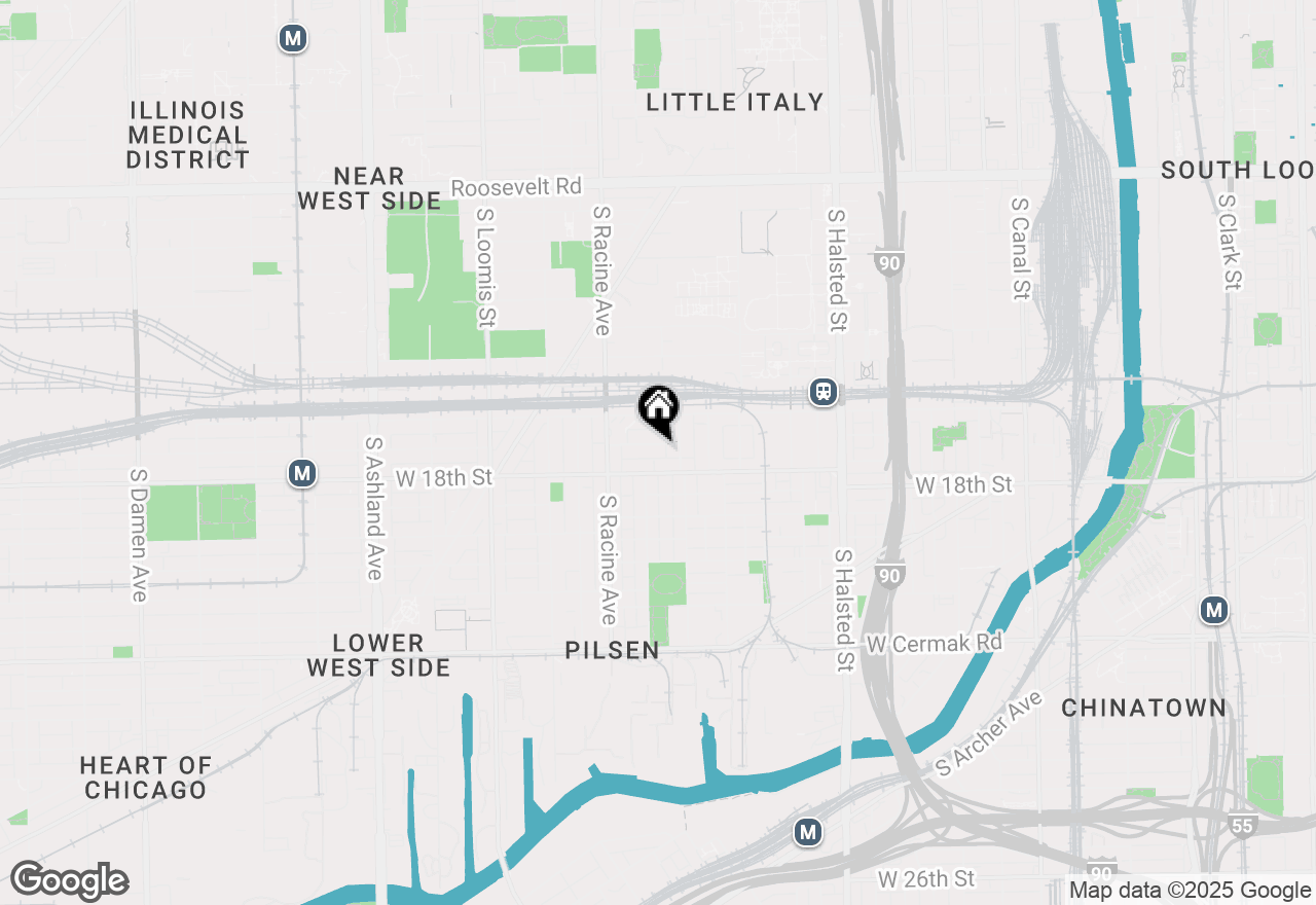 Map of 1119 W 17th Street #3F, Chicago, IL 60608