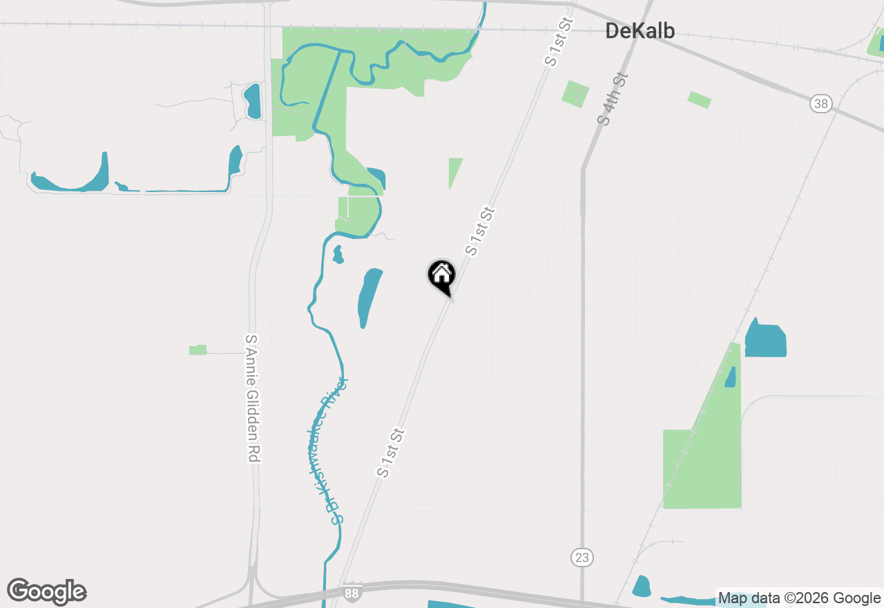 Map of 1205 1st Street S, Dekalb, IL 60115