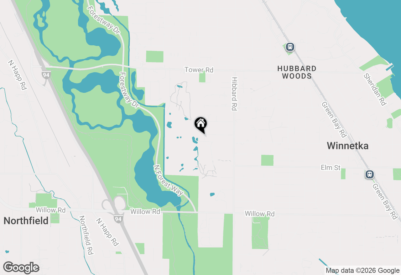 Map of 1370 Sunview Lane, Winnetka, IL 60093