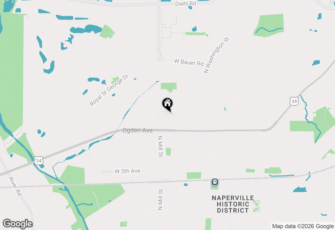 Map of 1056 N Mill Street #107, Naperville, IL 60563