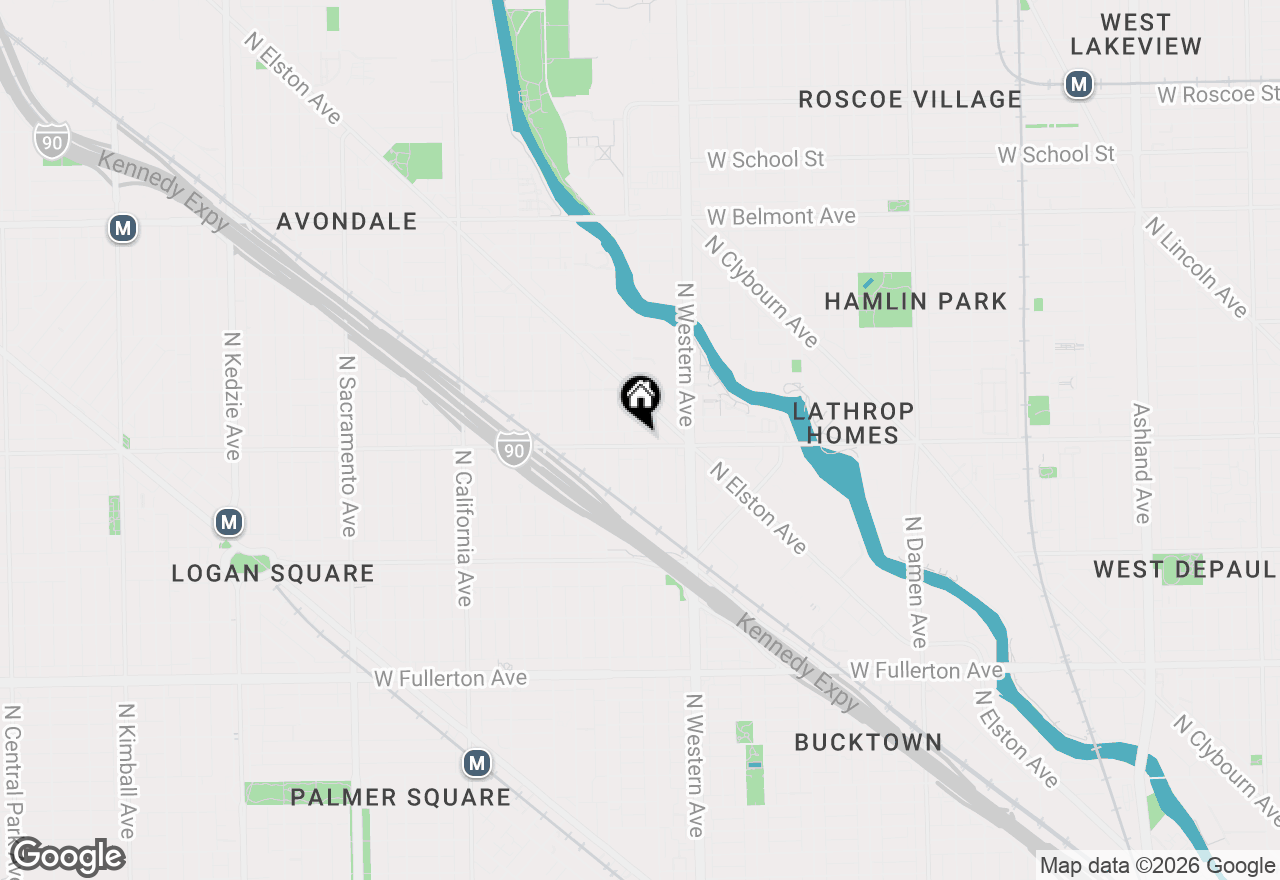 Map of 2454 W Diversey Avenue #2, Chicago, IL 60647