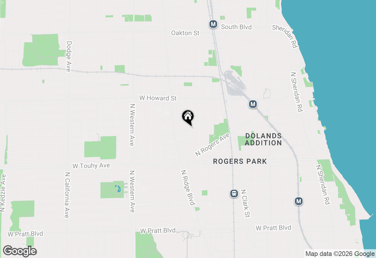 Map of 2033 W Fargo Avenue #2, Chicago, IL 60645