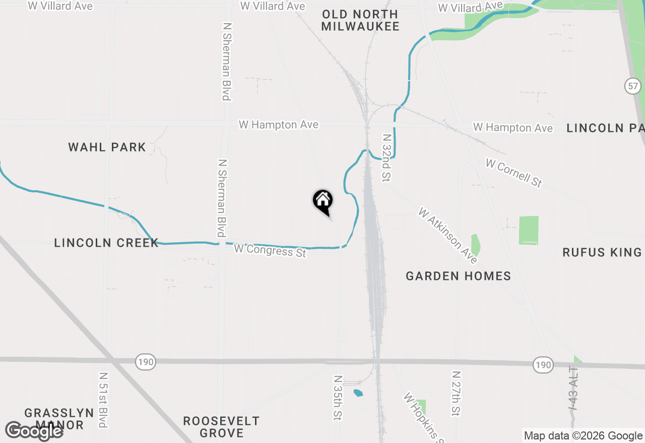 Map of 4463 N 36th St, Milwaukee, WI 53209