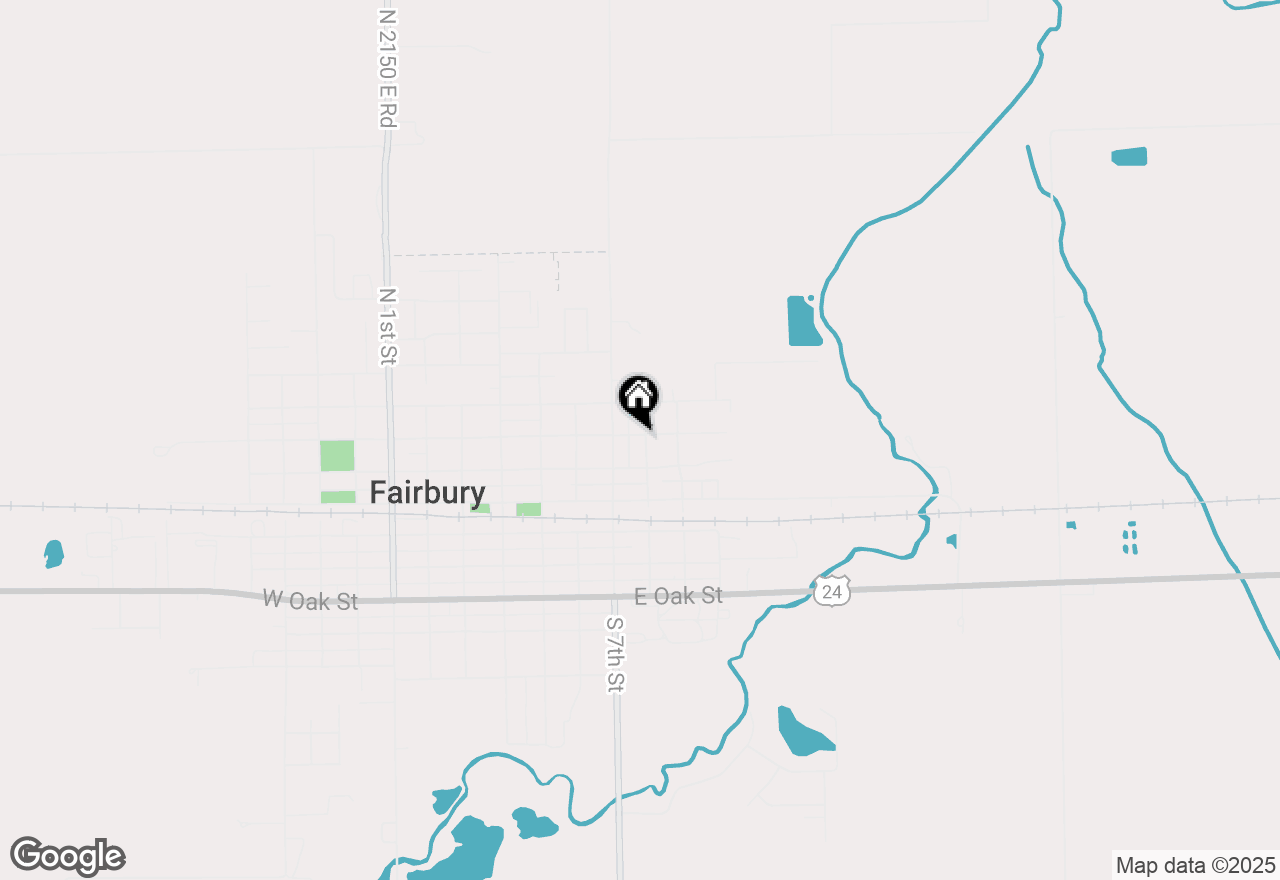 Map of 509 E Ash Street, Fairbury, IL 61739