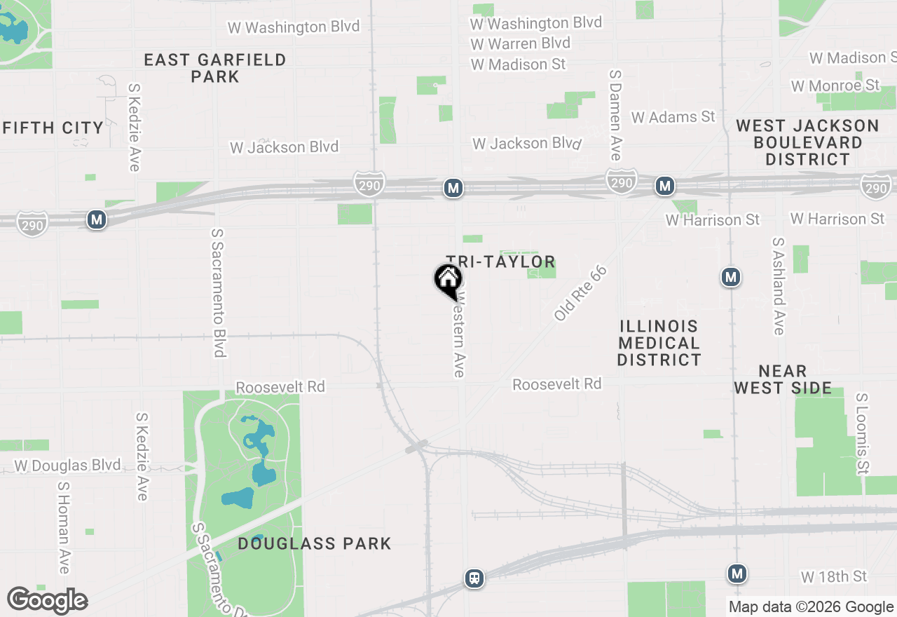 Map of 2417 W Arthington Street #2, Chicago, IL 60612