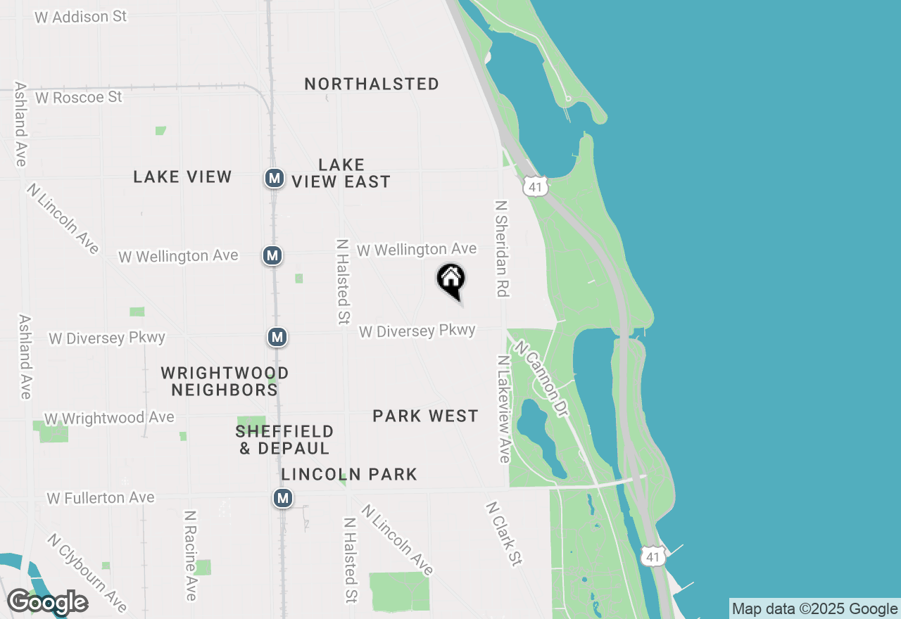 Map of 2821 N Cambridge Avenue #2, Chicago, IL 60657